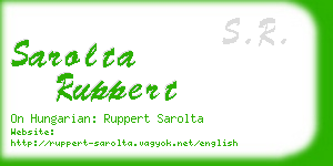 sarolta ruppert business card